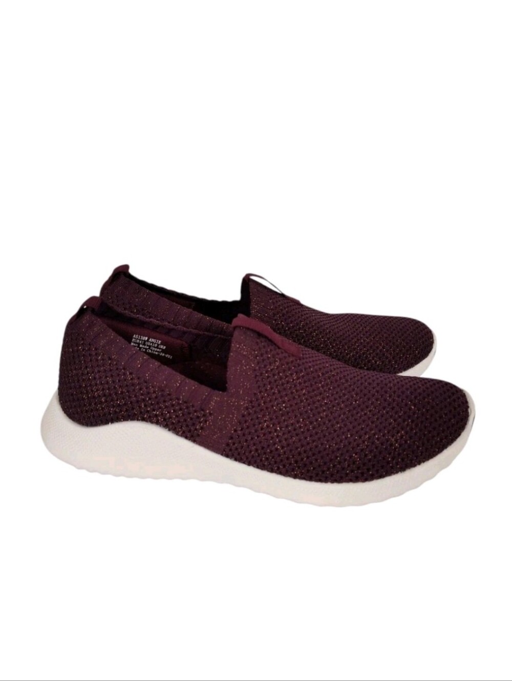 Aetrex Angie Slip On Sneakers Burgundy Size 10 Arch Support Comfort Shoes Nice!